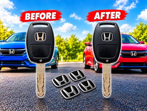 Honda black remote key fob - black,