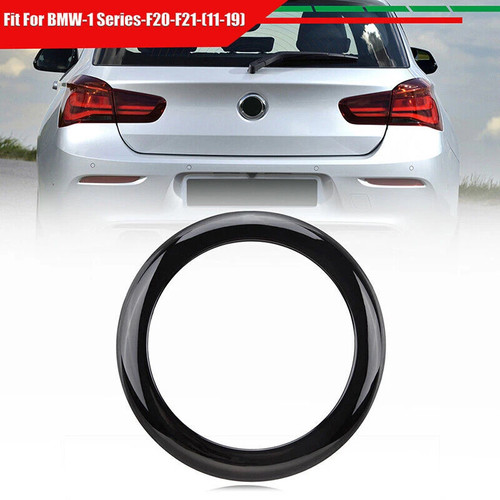 Gloss black rear badge - black,
