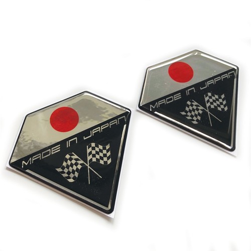 Made japan flag chrome - in,