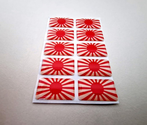 10x japan rising sun flag - rising, 3d